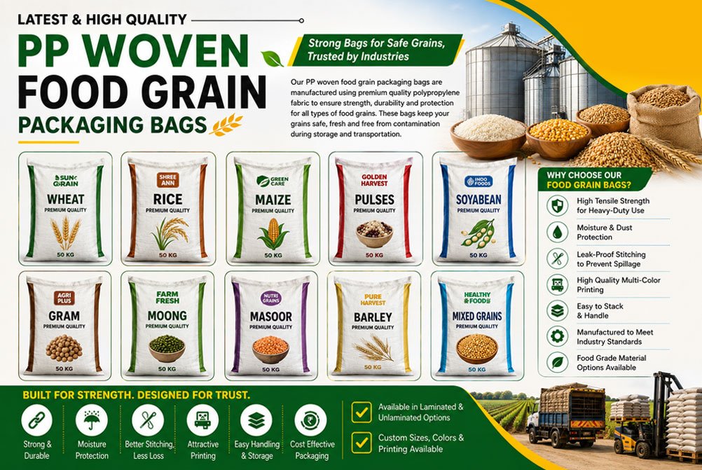 High-Quality PP Woven Food Grain Packaging Bags
